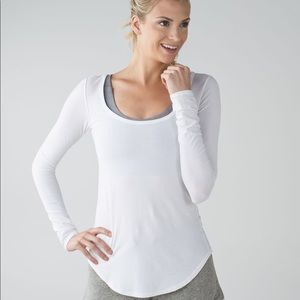 Lululemon Inner Essence Long Sleeve Tee in White